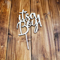 It's a Boy Wooden Cake Topper Wooderland