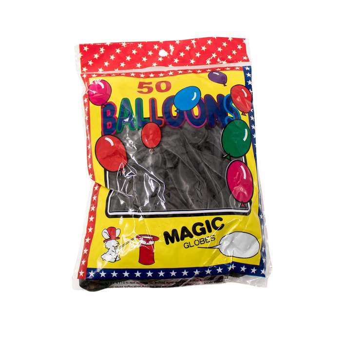 LATEX BALLOON 12'' 50PCS BLACK Deventor