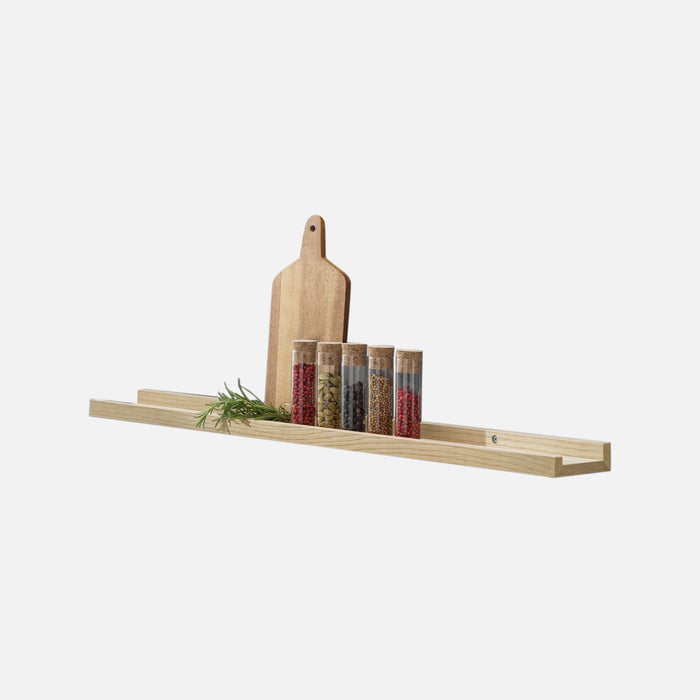 Ledge Shelf Real Oak Wood Veneer 115x10cm