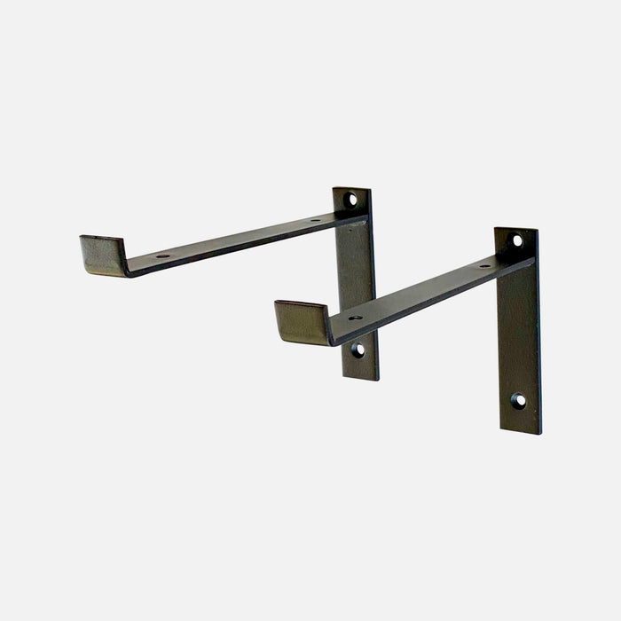 Lip Bracket Matte Black 208x130x30mm (Pair)