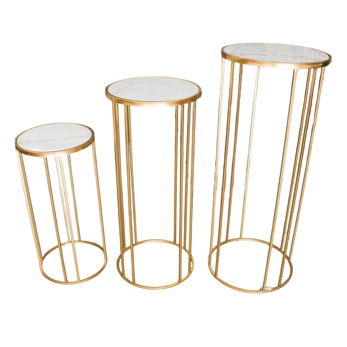 MARBLE STANDS SET OF 3 - 100CM/85/65CM Deventor
