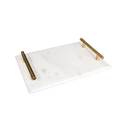 MARBLE TRAY WITH METAL HANDLE 30X20X5CM Deventor