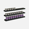 Matte Black Floating Shelves 1000x150x38mm (Triple Deal)