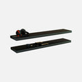 Matte Black Floating Shelves 1200x250x38mm (Double Deal)