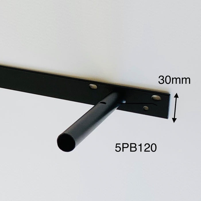 Matte Black Floating Shelves 1200x250x38mm (Triple Deal)