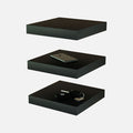Matte Black Floating Shelves 250x250x38mm (Triple Deal)