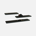 Matte Black Floating Shelves 600 & 800 & 1200x250x38mm (Triple Deal)