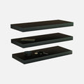 Matte Black Floating Shelves 600x250x38mm (Triple Deal)