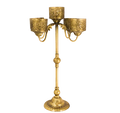METAL GLASS CANDLE HOLDER 30.5X18X74.5CM deventorcy