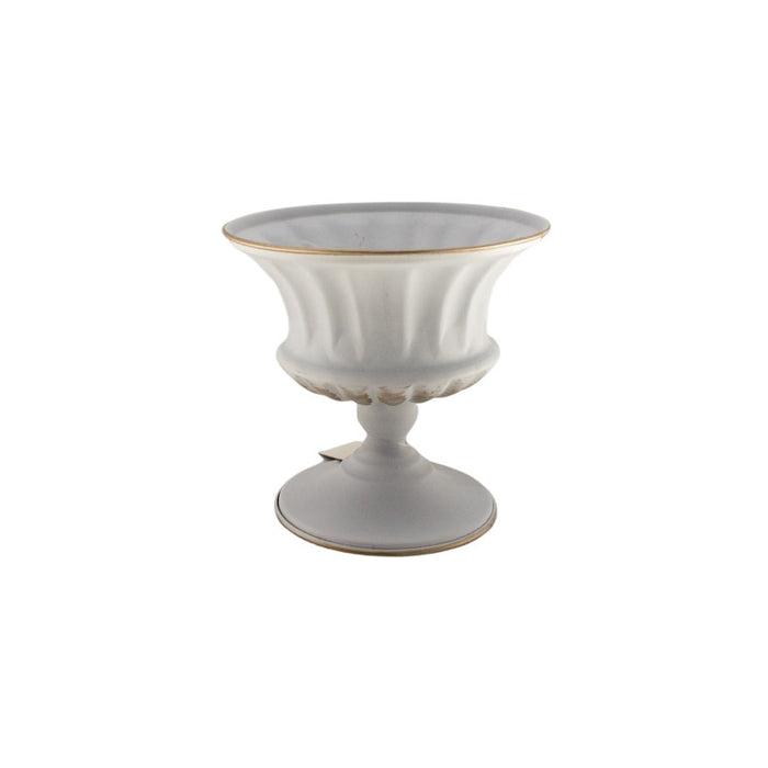 METAL POT WHITE 15X15CM Deventor