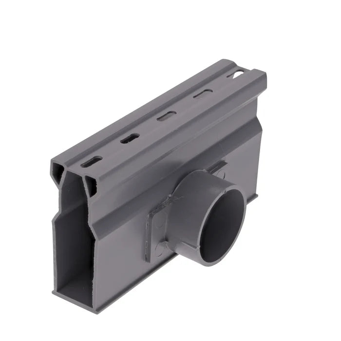 NDS 8513 - Micro Channel Spigot Side Outlet, Gray