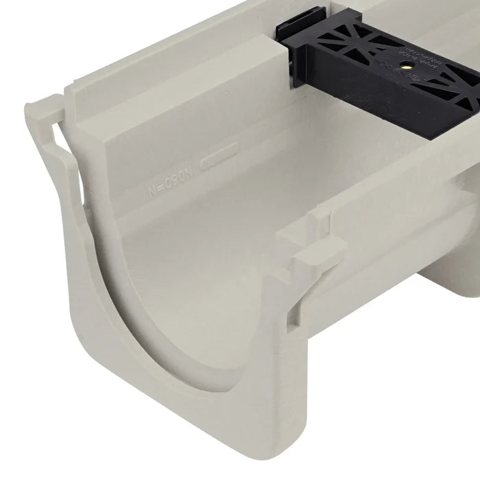 NDS DS-095 Dura Slope® Channel Drain, 5.3 in. to 5.7 in. Invert Depth, 6 in. Wide X 4 ft. Long X 7.1 in. Deep