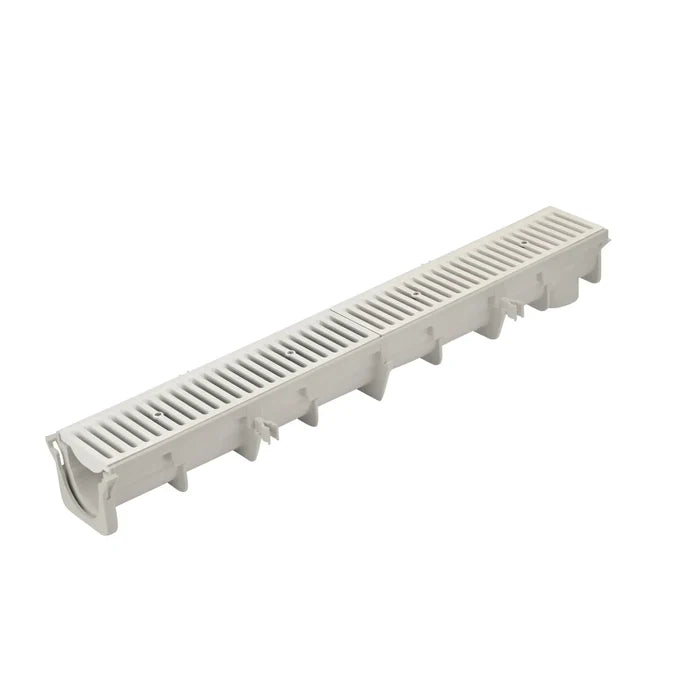 NDS DS-097N Dura Slope® Channel Drain, 6.4 in. Invert Depth, Neutral, 6 in. Wide X 4 ft. Long X 8.1 in. Deep