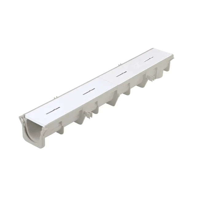 NDS DS-097N Dura Slope® Channel Drain, 6.4 in. Invert Depth, Neutral, 6 in. Wide X 4 ft. Long X 8.1 in. Deep