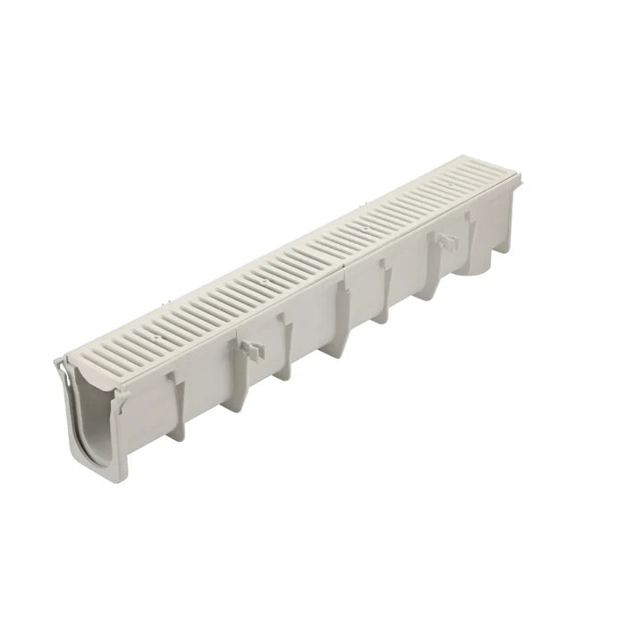 NDS DS-101 Dura Slope® Channel Drain, 7.4 in. to 7.7 in. Invert Depth, 6 in. Wide X 4 ft. Long X 9.1 in. Deep
