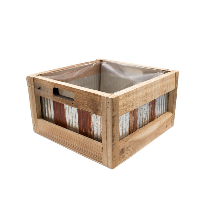 OLD WOOD SQUARE BOX 25X25X14CM Deventor