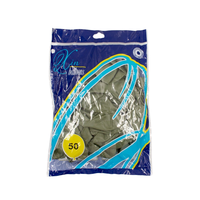 OLIVE LATEX BALLOON 30CM - 50 PCS Deventor