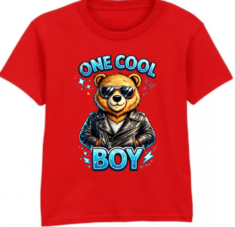 "One Cool Boy" 100% Cotton Kids T-shirt
