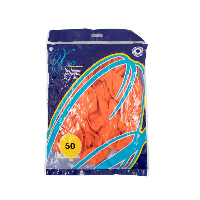ORANGE LATEX BALLOON 30CM - 50PCS Deventor
