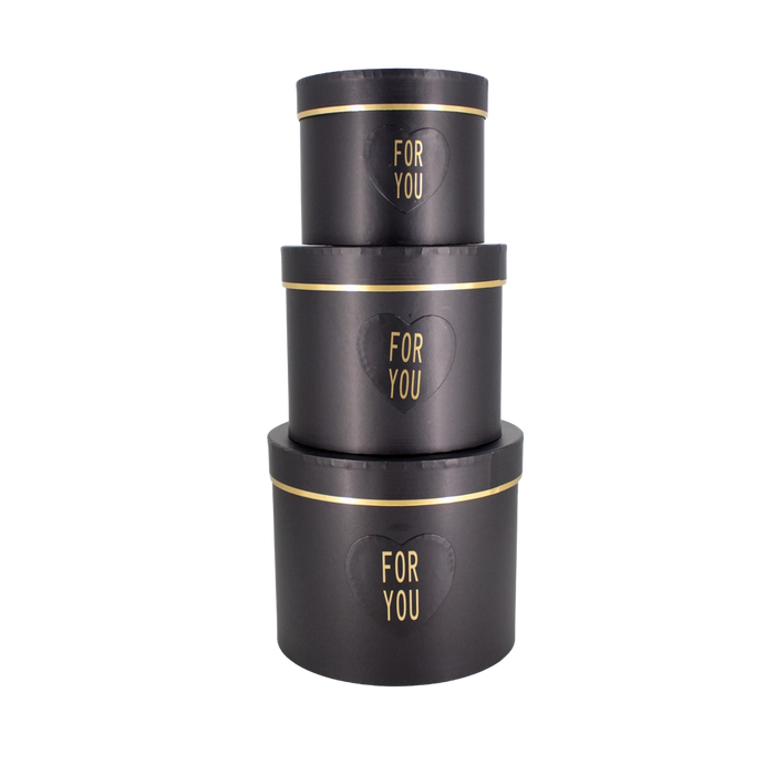 PAPER BOX SET OF 3 BLACK Deventor