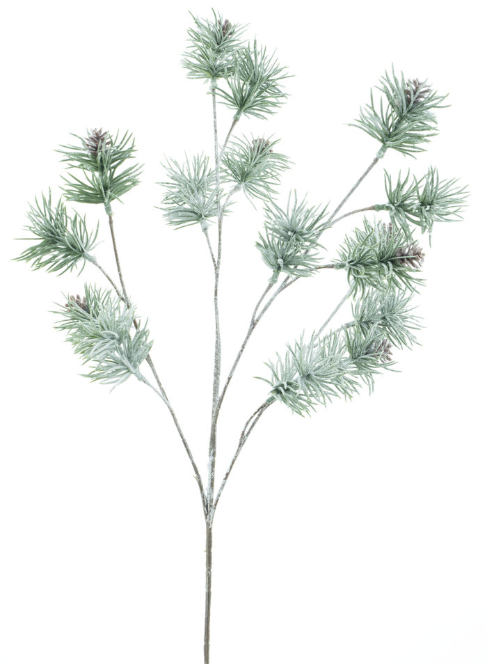 PINE SPRAY WITH CONES ICED 69CM Deventor