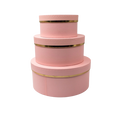 PINK PAPER BOXES SET OF 3 Deventor