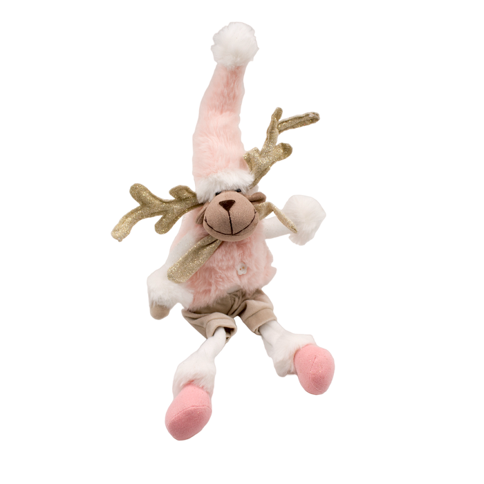 PINK REINDEER FLOPPY 15X10X44CM Deventor