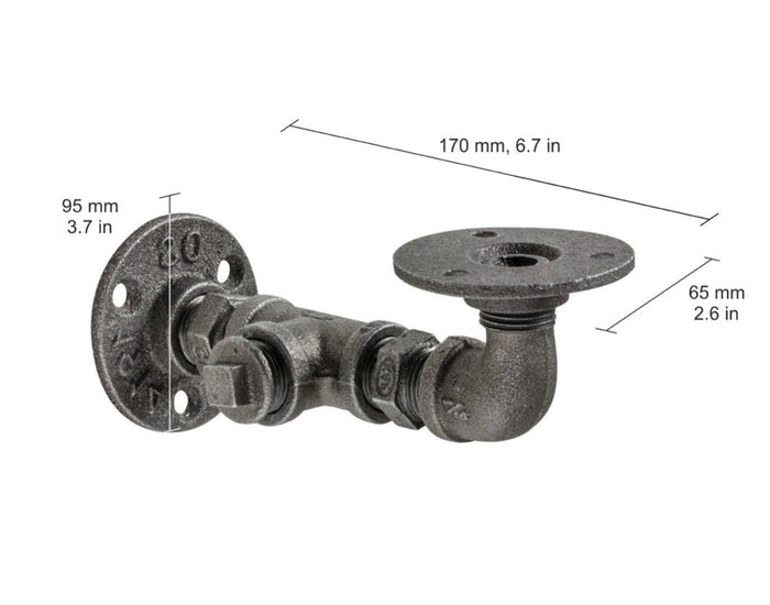 Pipe Brackets (pair) Rustic Gold 170x95mm