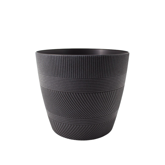 PLASTIC POT BLACK 22X22X20CM PH.HADJIGEORGIOU