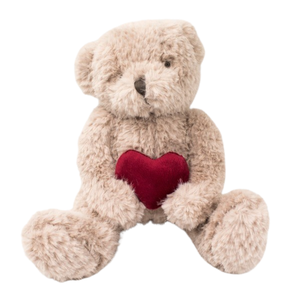 PLUSH BEAR WITH HEART 28CM Deventor