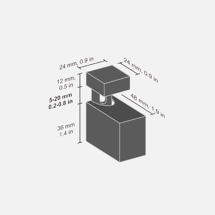 Quadro Cube Clips Black (Pair)