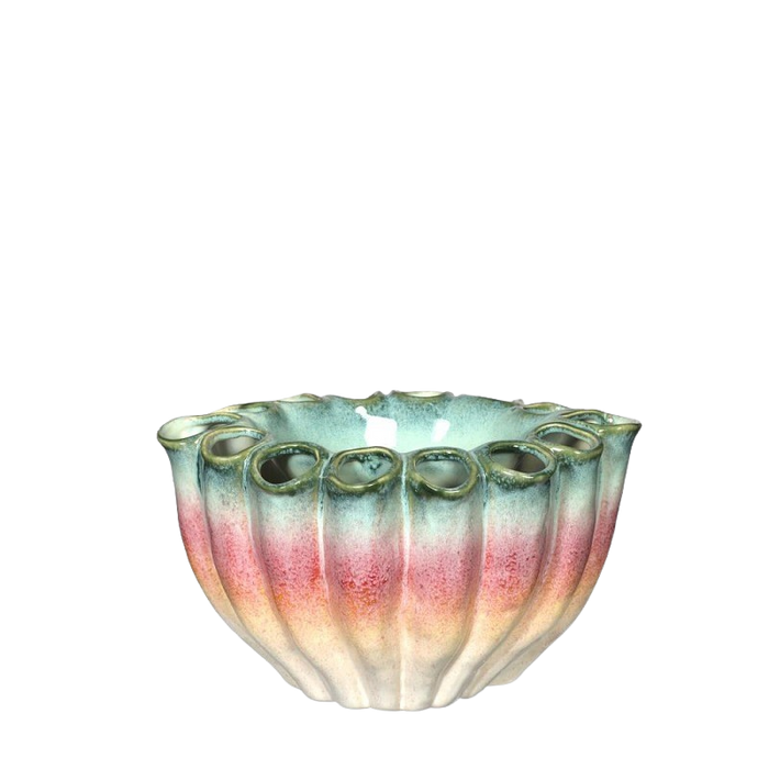 RAINBOW FLOWER BOWL 26.5X17.7XH15.6CM Deventor