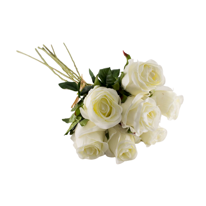 ROSE BOUQUET IVORY 54CM Deventor