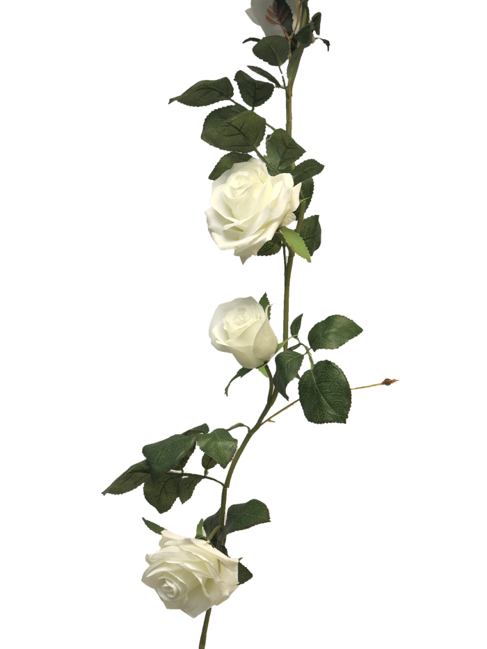 ROSE GARLAND WHITE 145CM Deventor
