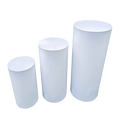 ROUND METAL STAND WHITE S/3 - 60/75/90CM Deventor