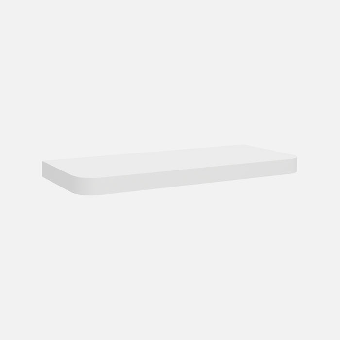 Rounded Corners Floating Shelf Matte White 800x200x38mm