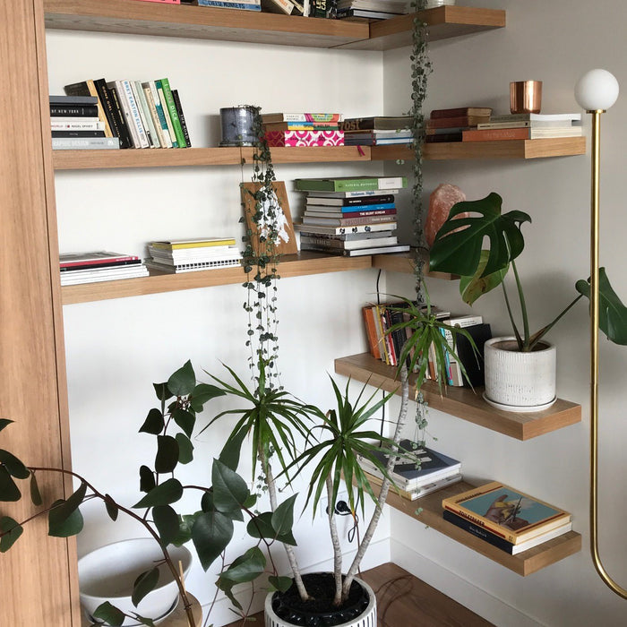 Rustic Ash Floating Shelf 1500x250x50mm