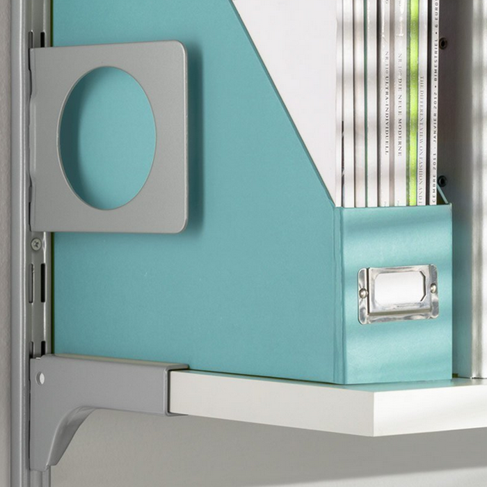 Single Track Book Stop Bracket White