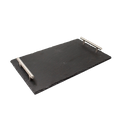 SLATE TRAY W/STEEL HANDLES 40X25X4CM Deventor
