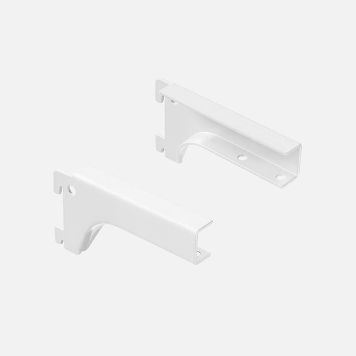 Slide In 50mm Pitch Sumo Brackets White 25mm (Pair)