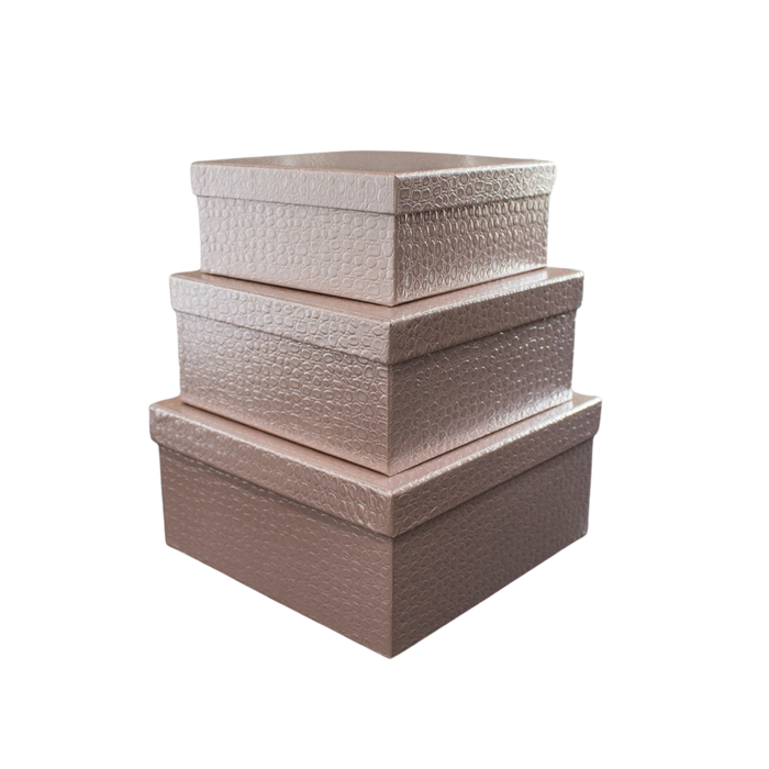 SQUARE PAPER BOX SET OF 3 Deventor