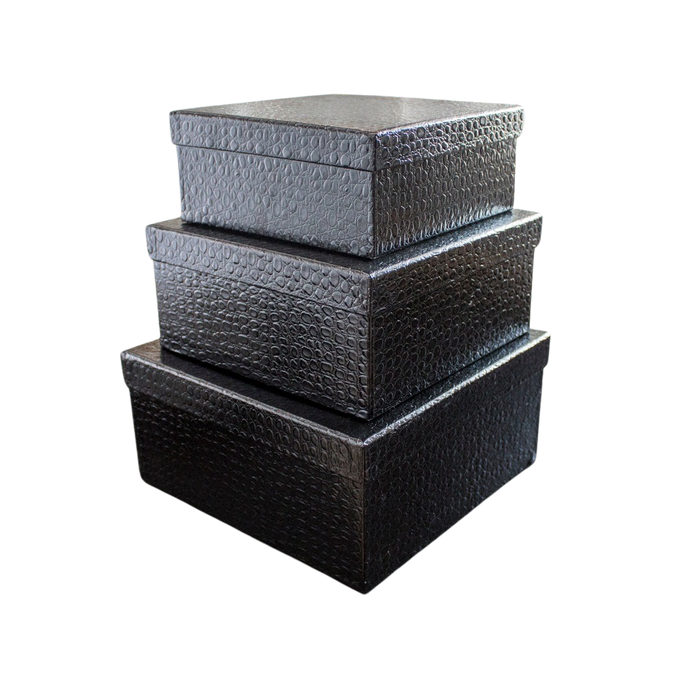 SQUARE PAPER BOX SET OF 3 Deventor