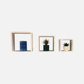 Square White Gloss Wall Cube Set (3)