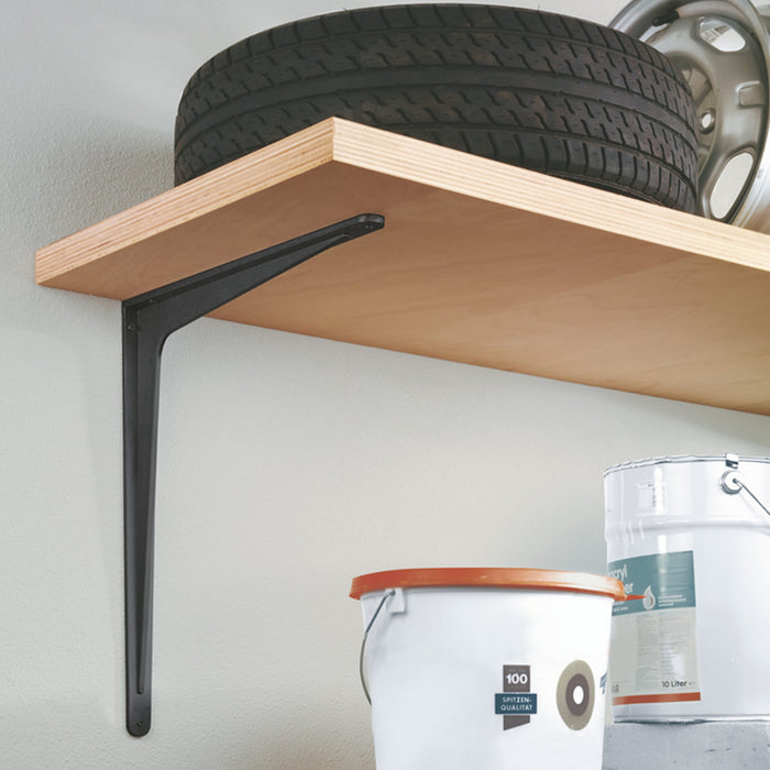 Strong Shelf Bracket Matte Black 400x350mm