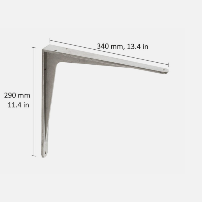 Strong Shelf Bracket Silver 340x290mm