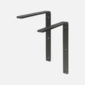 Strong Steel Shelf Bracket Matte Black 200x250x25mm (Pair)