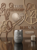 True Friendship - 12oz Insulated Stainless Steel Tumbler - UV-DTF Wrapped - Craftique Fusion Ltd
