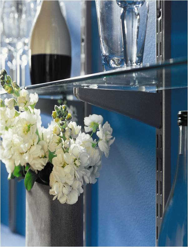 Twintrack 32mm Pitch Wall Upright Gloss Al. 1000mm