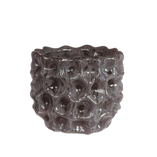 VASE DARK GREY 15X20HCM Deventor