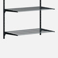 Ventilated 2 Shelves And Brackets Kit Black 995x400x800mm